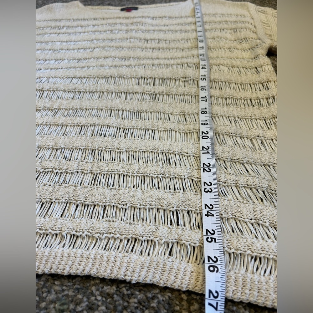 Vince Camuto Cream Open Knit Sweater Medium - Picture 6 of 9